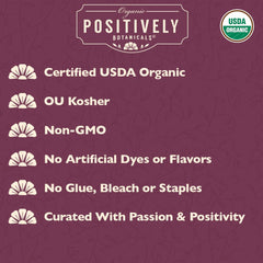 Organic Positively Tea Company ginkgo biloba tea bags suggest mint or chamomile blends for flavor.