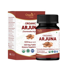 Organic Spree Arjuna 120 tablets bottle; convenient daily heart health support.
