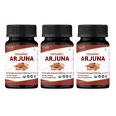 ORGANIC SPREE Arjuna bottle front displaying a heart-support supplement in clean packaging.