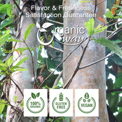 Organic Way arjuna bark powder from India emphasizes authentic sourcing