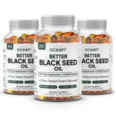 Organics Ocean Better Black Seed Oil bottle shows pure Nigella sativa for daily wellness.