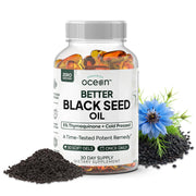 Organics Ocean Better Black Seed Oil capsules for daily immune support.