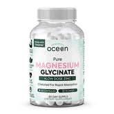 Organics Ocean Pure Magnesium Glycinate with Zinc bottle shows premium mineral blend for daily support.