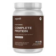 Organifi Complete Protein Chocolate tub, ideal daily protein source.