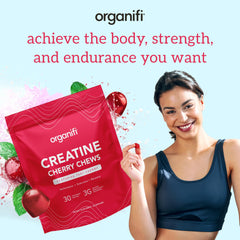 Organifi Creatine Chews serving idea with two daily gummies supports daily performance