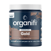 Organifi Gold Chocolate hot cocoa cup promotes soothing evenings.