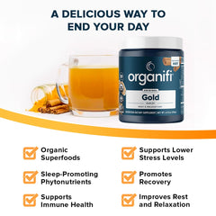 Reishi mushrooms and lemon balm highlighted as herbs for unwinding in Organifi Gold