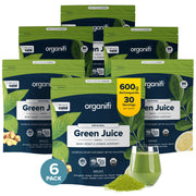 Organifi Green Juice powder tub ready to blend for morning energy