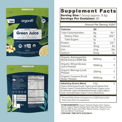 Organifi Green Juice lemon blend shake ready to refresh taste