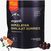 Organifi Shilajit Gummies packaging highlights premium Himalayan wellness product for daily vitality.