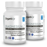 Organixx Magnesium Glycinate bottle on a clean countertop, showcasing 7-type magnesium complex for daily wellness.