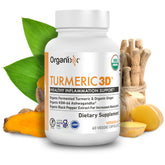 Organixx turmeric curcumin bottle with organic ingredients and fermentation for absorption.