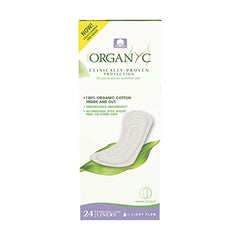 Organyc liner texture enhances absorbency for everyday comfort