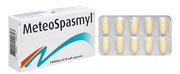 ORGMAX MeteoSpasmyl soft capsules packaging demonstrates digestive comfort support.