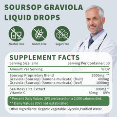 OrgTreasure Soursop Drops pouring action for easy daily use