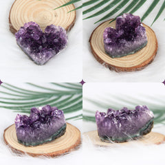 Orientrea natural crystal heart cluster supports focus during meditation sessions.