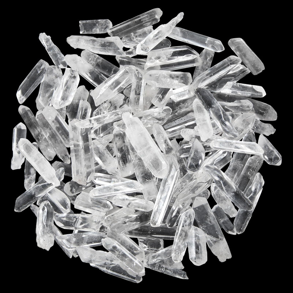 Orientrea clear quartz point, 0.6–1.38 inches, ideal for crystal grids and decorative displays