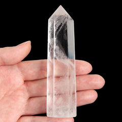 Orientrea Clear Quartz Wand close-up, 3.5-3.9 inch, ideal for meditation