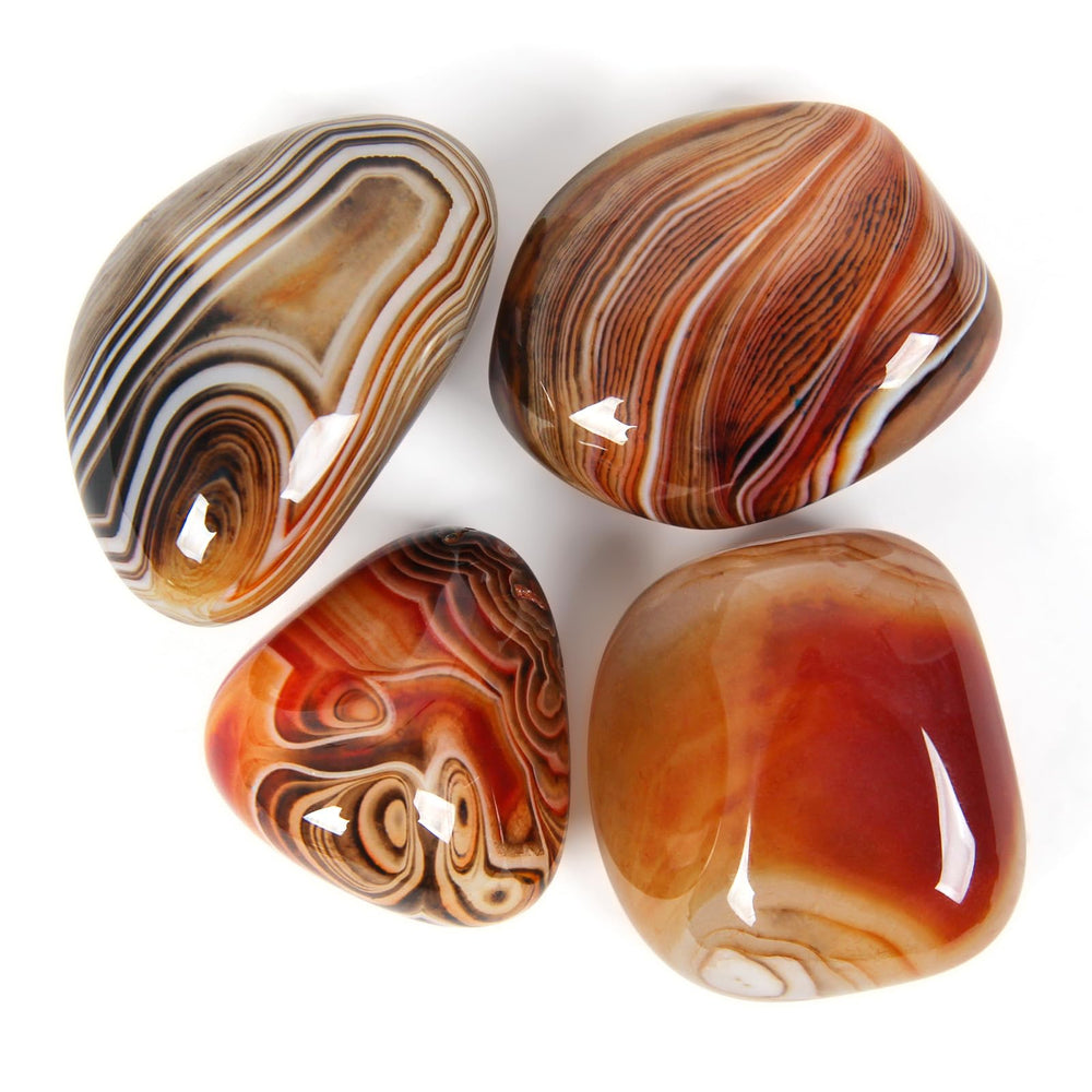 Orientrea Sardonyx palm stone closeup showing natural patterns for mindful energy.