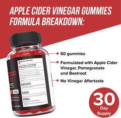 Gummies label highlighting natural ingredients and vitamin B12.