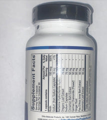 Ortho Molecular 5A Candicid Forte label highlights botanical extracts for flora balance.