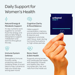 Orthomol Vital F dosing spoon showing precise 30-day measurement