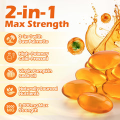 ORVAE pumpkin seed oil softgels capsules for on-the-go hair support