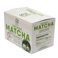 Greenside Detox Tea box highlighting organic matcha ingredients