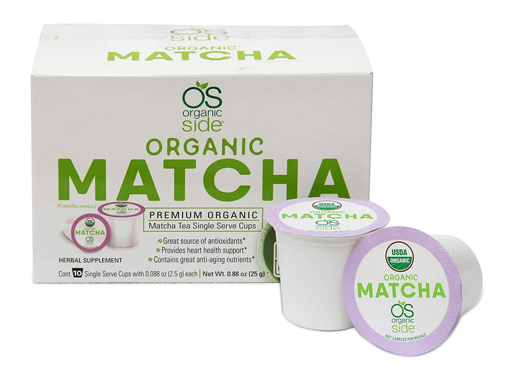 OS Organic Side Greenside Detox Tea ten-pack single-serve cups for daily matcha ritual