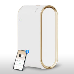 Oscentpro Smart Scent Air Machine front view in gold enhances home ambiance