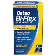 Osteo Bi-Flex Triple Strength vitamin D bottle showing joint health formula