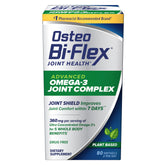 Osteo Bi-Flex Advanced Omega-3 bottle front highlighting plant-based joint support.