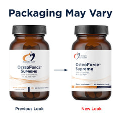 OsteoForce Supreme key ingredients close-up emphasizes MBP and calcium-based minerals.