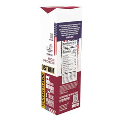 Ostrim Teriyaki jerky sticks arranged on a tray for convenient snacking.