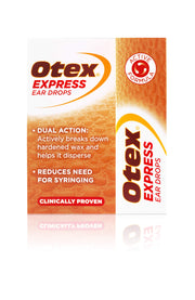 Gotas OTEX Express cerumen endurecido en frasco de 10 ml para uso cómodo