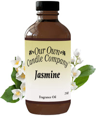 Our Own Candle Company jasmine diffuser oil bottle for home use.