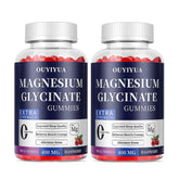 OUYIYUA Magnesium Glycinate Gummies bottle front, sugar-free formula, supports sleep