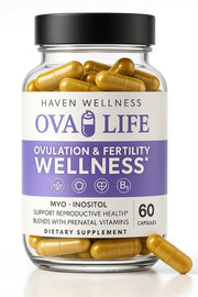 Ovalife fertility supplements bottle with 60 capsules for daily ovarian support