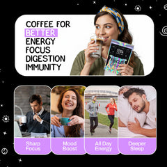 OWL RYZE Focus cup steaming with creamy foam for smooth, crash-free energy