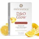 Oxiceutics D&O Glow bottle pour for easy dosing.