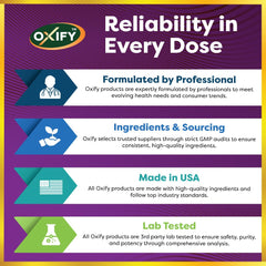 Oxify Lactase Enzyme 9000 bottle back label with gluten free and non GMO notes
