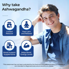 OxyEnergy Ashwagandha capsules with water for easy intake
