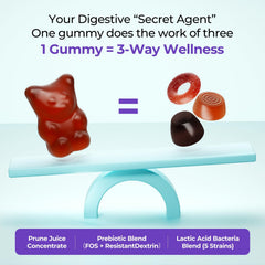 Close-up of OxyEnergy gummies showing texture and fruity flavor for easy consumption
