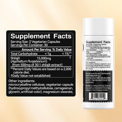 OxyEnergy Shilajit capsules close-up for sustained endurance throughout workouts.