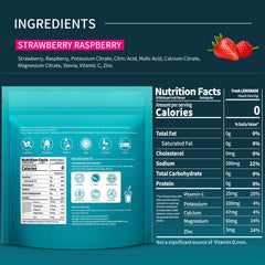 OZENKE electrolyte powder packet close-up showing sugar-free formula.