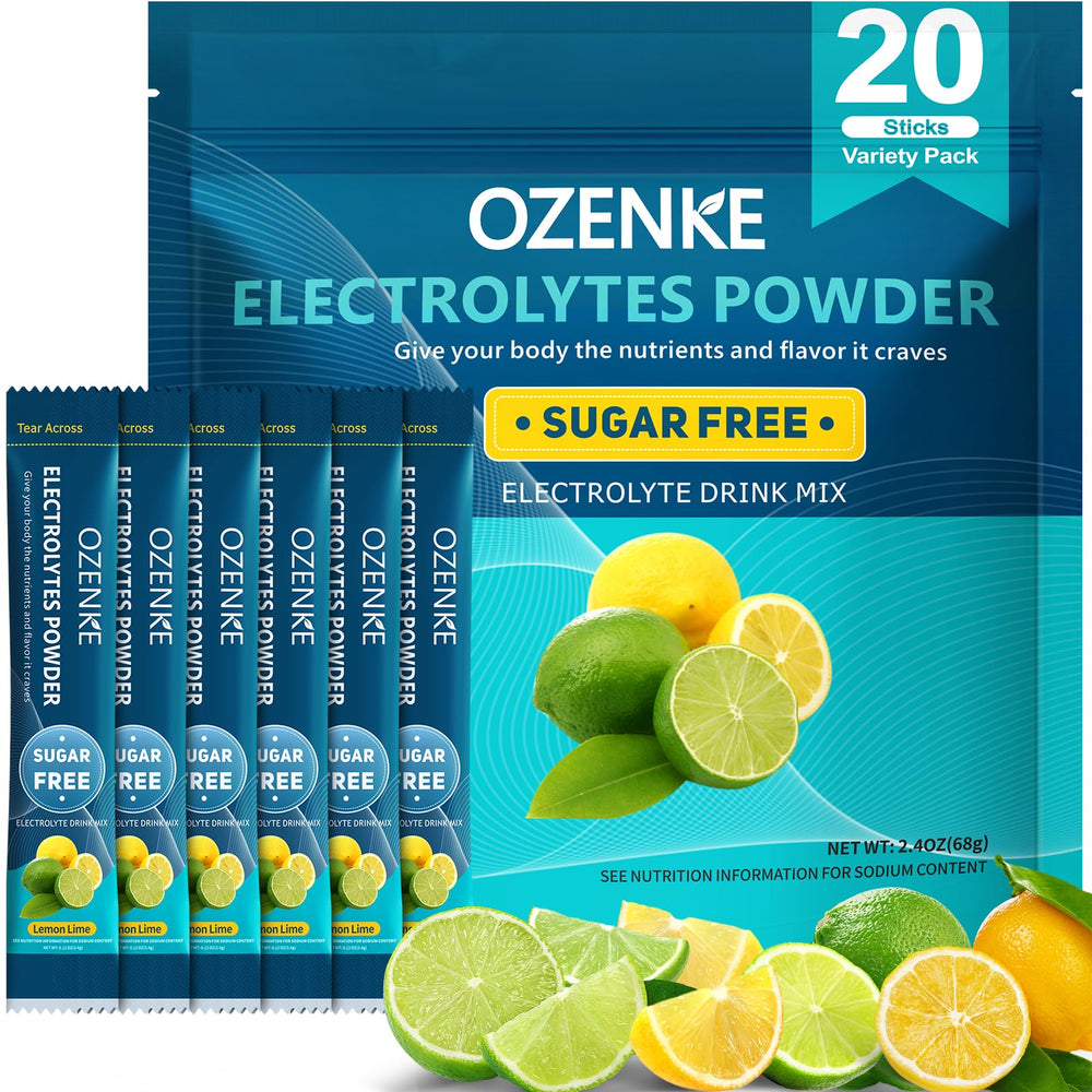 OZENKE lemon lime electrolyte packet for quick on-the-go hydration