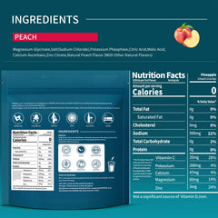 OZENKE Peach powder poured into water showing fast hydration after workouts