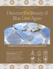 Pachamama Essentials Blue Lace Agate slab closeup highlights gentle banding and soothing energy.