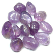 Pachamama Essentials Amethyst Tumbled stones, 20-25mm, pack of five, calming energy.