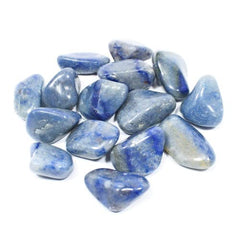 Pachamama Essentials Blue Quartz Tumbled 20-25mm in natural setting for focus and dream work